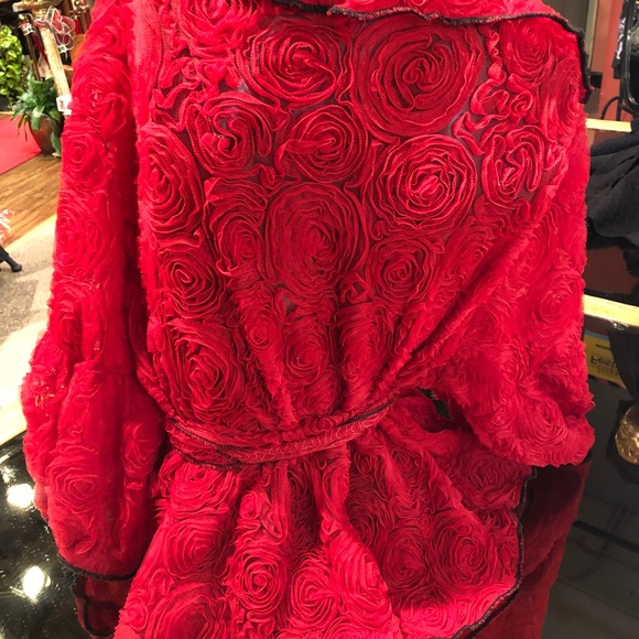 Red Roses Sheer Jacket - Picture 4 of 4